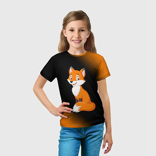 Детская футболка Лисичка - Градиент / 3D-принт – фото 5