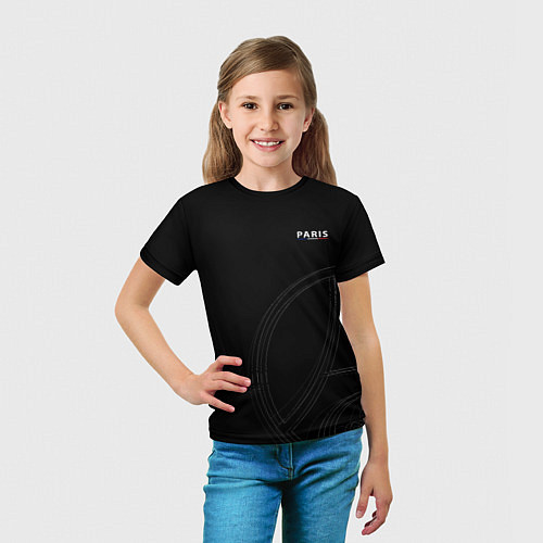 Детская футболка PSG Core Big Logo Black New 202223 / 3D-принт – фото 5