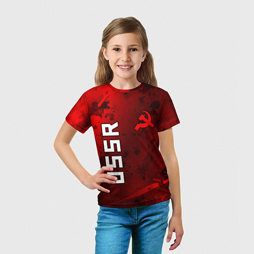 Детская футболка USSR - Серп и Молот - Краска / 3D-принт – фото 5