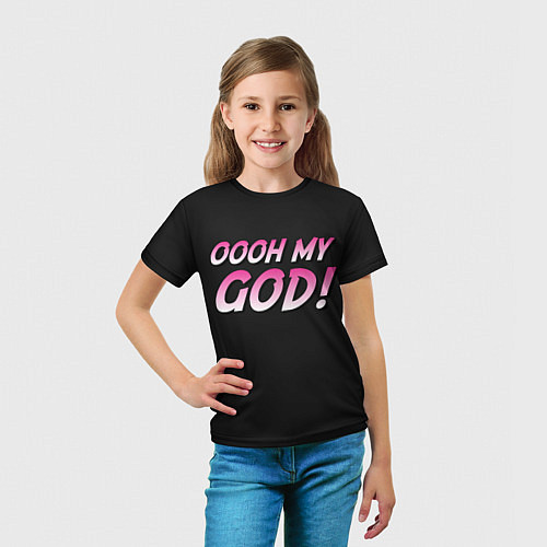 Детская футболка Oooh My God!! / 3D-принт – фото 5