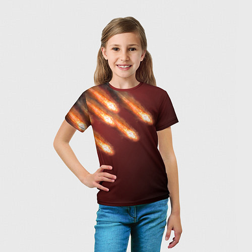 Детская футболка Падение комет / 3D-принт – фото 5