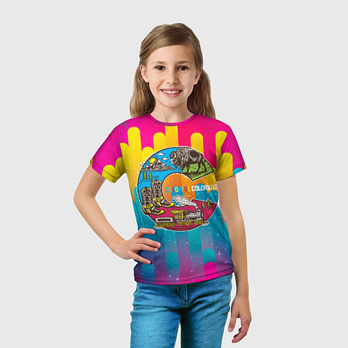 Детская футболка Путешествие Colorful / 3D-принт – фото 5