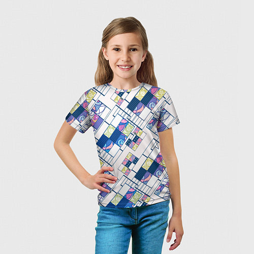 Детская футболка Этнический узор пэчворк / 3D-принт – фото 5
