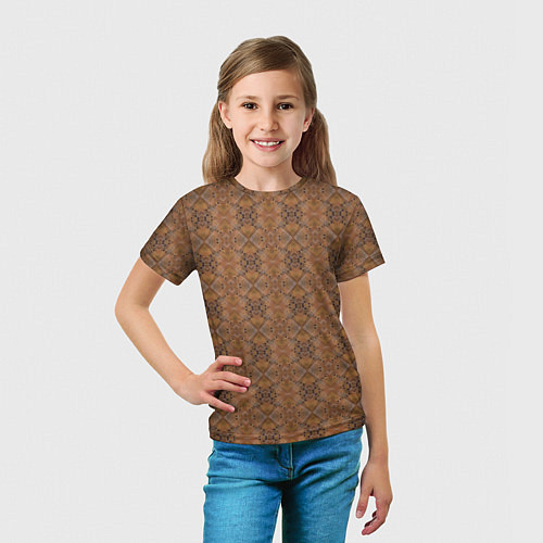 Детская футболка Деревянный паркет / 3D-принт – фото 5