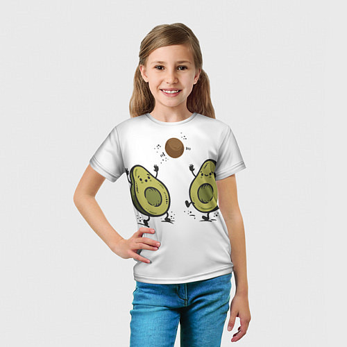 Детская футболка Любимые авокадо / 3D-принт – фото 5