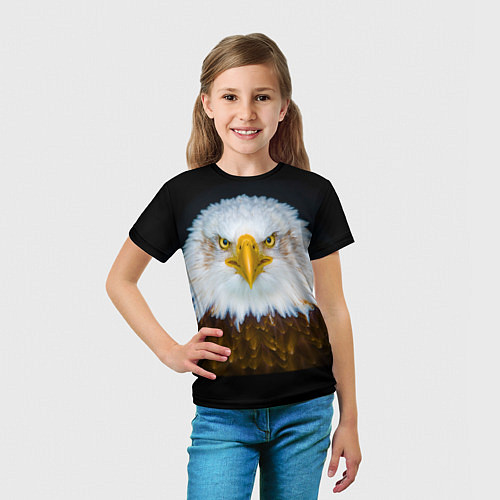 Детская футболка Белоголовый орлан / 3D-принт – фото 5