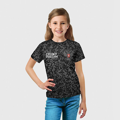 Детская футболка Камуфляж в точку Россия / 3D-принт – фото 5