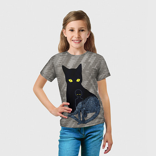 Детская футболка Cat psycho 100 Моб Психо 100 Z / 3D-принт – фото 5