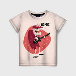 Футболка детская Ангус Янг ACDC, цвет: 3D-принт