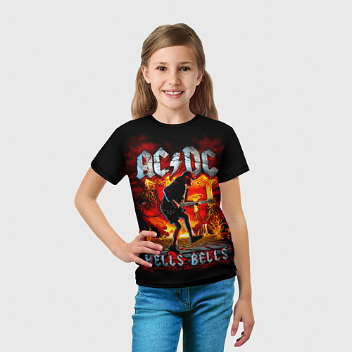 Детская футболка ACDC HELLS BELLS / 3D-принт – фото 5