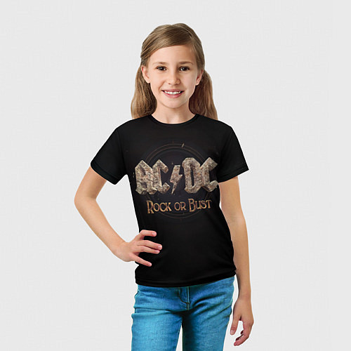 Детская футболка ACDC Rock or Bust / 3D-принт – фото 5