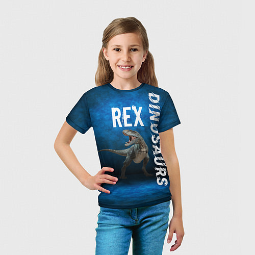 Детская футболка Dinosaurs Rex 3D / 3D-принт – фото 5