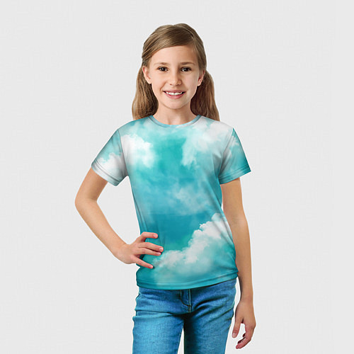 Детская футболка Голубое Небо Blue Sky Z / 3D-принт – фото 5