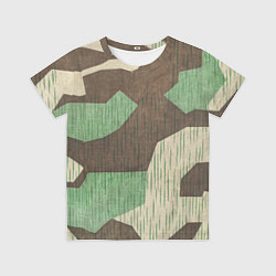 Детская футболка Камуфляж хаки армейский