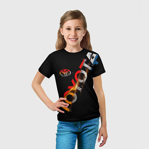 Детская футболка TOYOTA FRAGMENTS / 3D-принт – фото 5