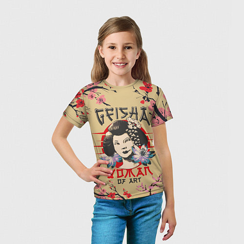 Детская футболка Гейша Geisha Z / 3D-принт – фото 5