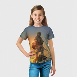 Футболка детская Винланд стоит на скале сага, цвет: 3D-принт — фото 2