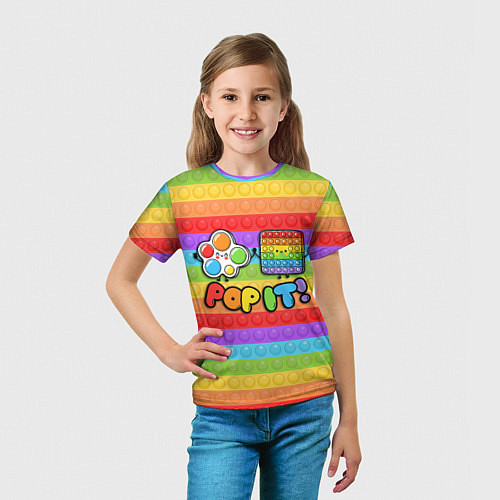 Детская футболка POP IT - SIMPLE DIMPL / 3D-принт – фото 5
