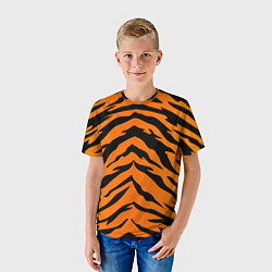 Футболка детская Шкура тигра, цвет: 3D-принт — фото 2