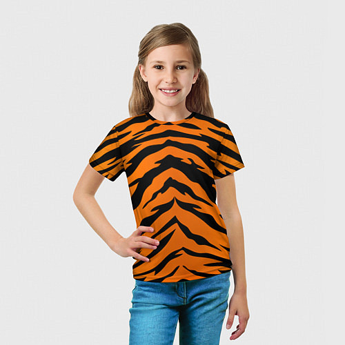 Детская футболка Шкура тигра / 3D-принт – фото 5