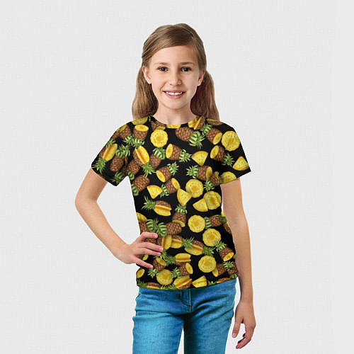 Детская футболка Ананасы / 3D-принт – фото 5