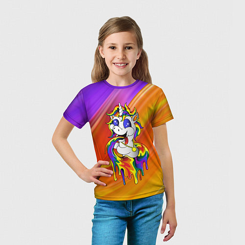Детская футболка Единорог Unicorn Rainbow Z / 3D-принт – фото 5