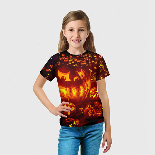 Детская футболка Тыквы на Хэллоуин / 3D-принт – фото 5