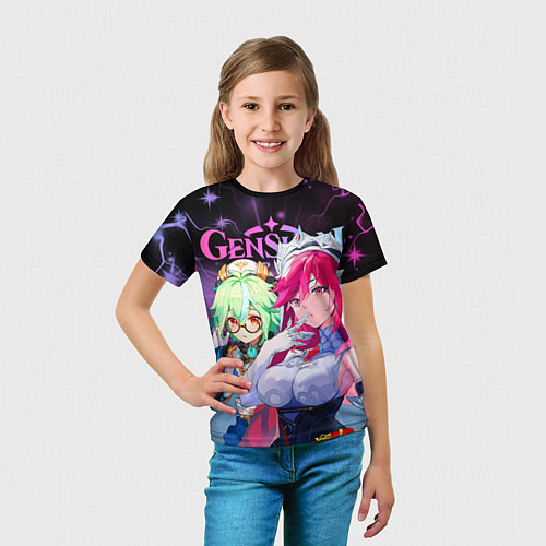 Детская футболка Розария и Сахароза, Genshin Impact / 3D-принт – фото 5