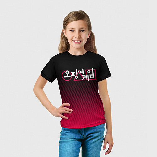 Детская футболка Игра в кальмара: Лого / 3D-принт – фото 5