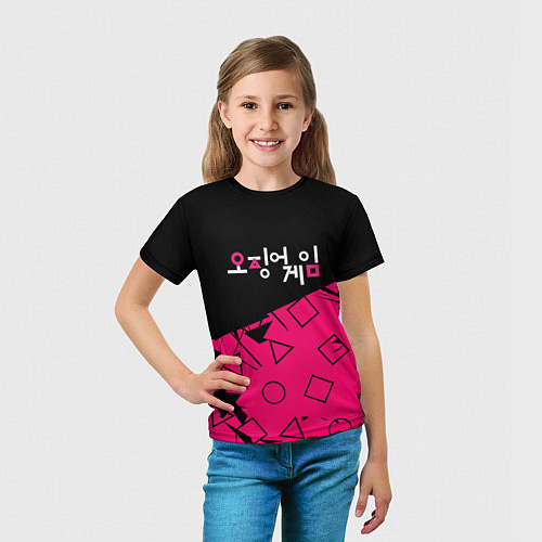 Детская футболка Игра в кальмара: Логотип / 3D-принт – фото 5