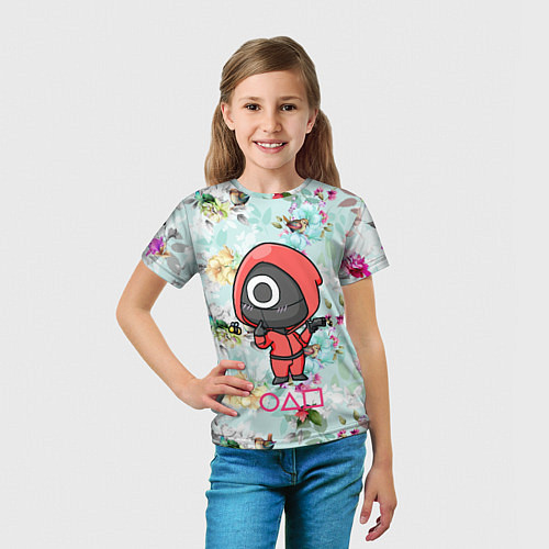 Детская футболка Игра в кальмара - охота за пчелкой / 3D-принт – фото 5