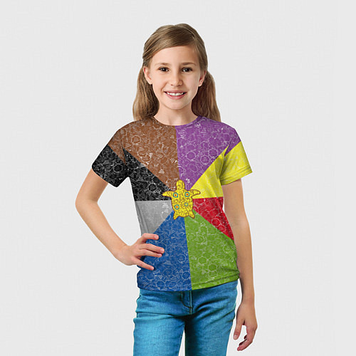 Детская футболка Черепаха на фоне АПВ 8 1 15 / 3D-принт – фото 5
