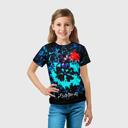 Детская футболка Аста - Чёрный Клевер / 3D-принт – фото 5