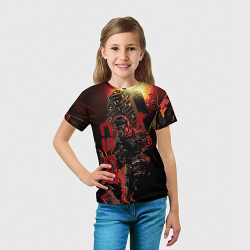 Детская футболка CS GO SPECIAL OPERATION RED ALERT SKIN КС ГО КРАСН / 3D-принт – фото 5
