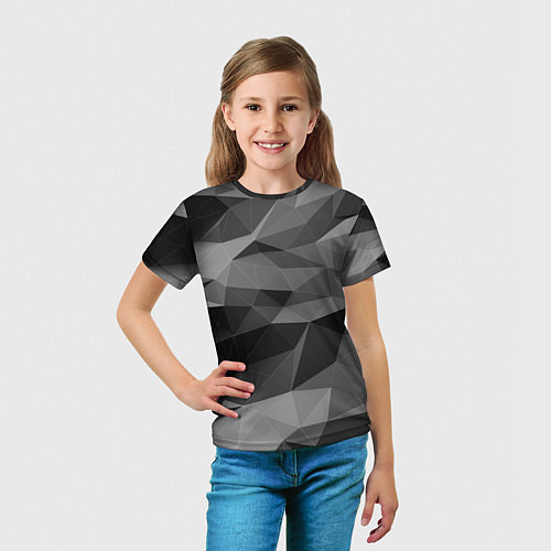 Детская футболка Чб абстракция / 3D-принт – фото 5