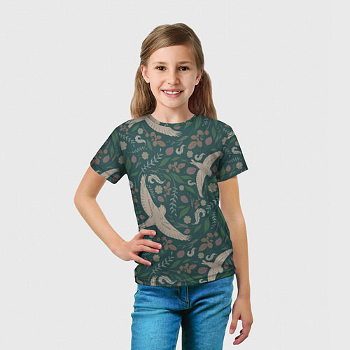 Детская футболка Ласточкина политра / 3D-принт – фото 5
