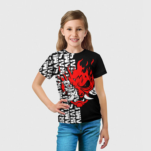 Детская футболка CYBERPUNK 2077: SAMURAI / 3D-принт – фото 5