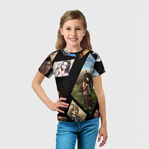 Детская футболка Атака титанов портреты / 3D-принт – фото 5