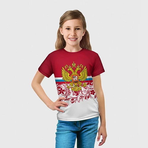 Детская футболка Российский герб / 3D-принт – фото 5