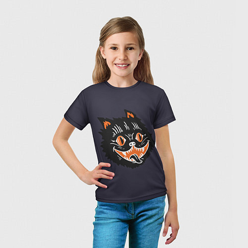 Детская футболка Одержимый кот / 3D-принт – фото 5