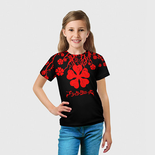 Детская футболка Дерево с Чёрный клевером / 3D-принт – фото 5