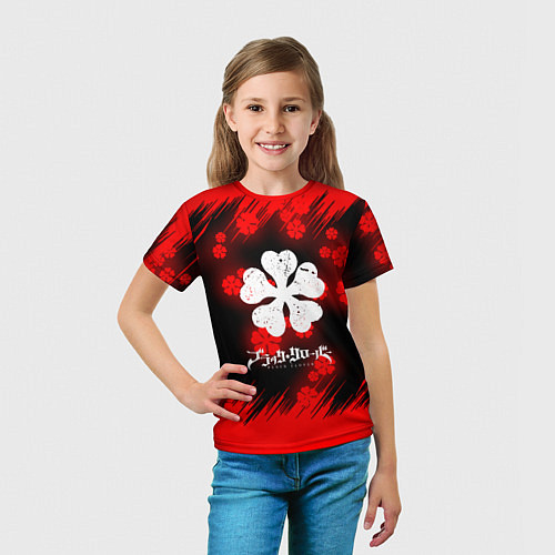 Детская футболка Чёрный клевер: Освещение / 3D-принт – фото 5