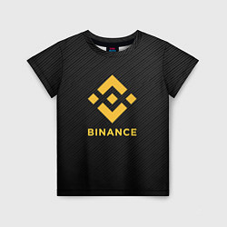 Футболка детская БИНАНС ЛОГО CARBON BINANCE LOGO, цвет: 3D-принт