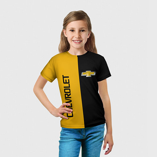 Детская футболка Шевроле Авто / 3D-принт – фото 5