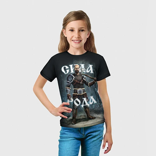 Детская футболка Сила Рода Славянский воин / 3D-принт – фото 5