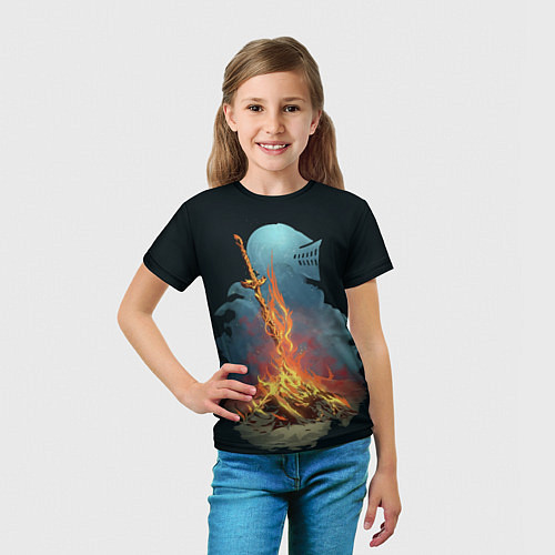 Детская футболка Witcher 3 костер / 3D-принт – фото 5