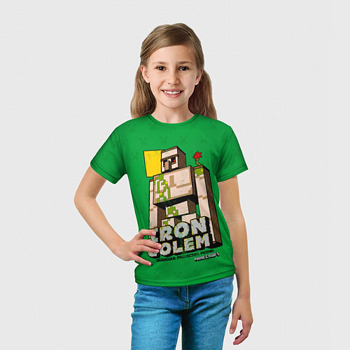 Детская футболка Железный Голем - Minecraft / 3D-принт – фото 5