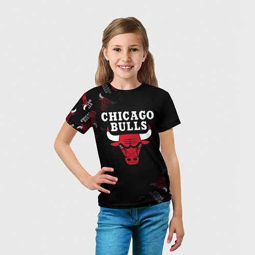 Детская футболка ЧИКАГО БУЛЛС БЫКИ CHICAGO BULLS / 3D-принт – фото 5