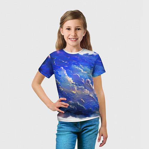 Детская футболка Высокие облака / 3D-принт – фото 5