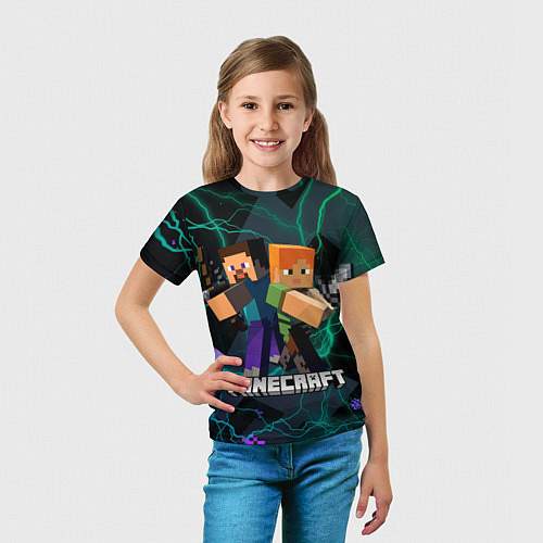 Детская футболка Молнии Майнкрафт / 3D-принт – фото 5